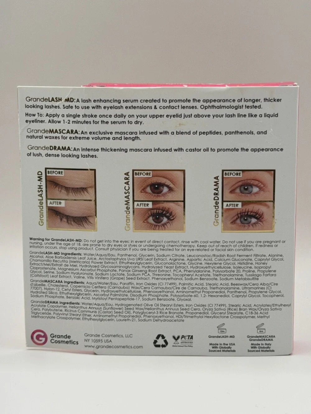 Grande Cosmetics Lash Bash! Trio Lash Enhancing Serum+Mascara x 2 Minis NIB!! - Picture 9 of 12